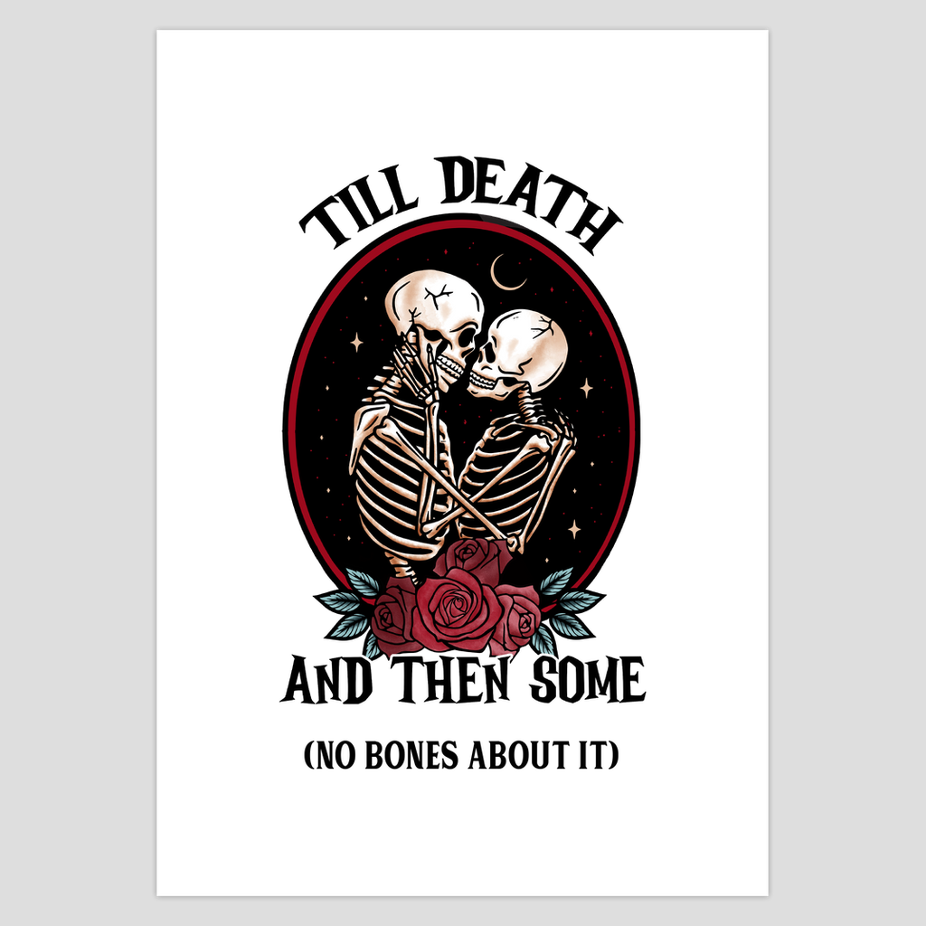 Goth Valentine Card, Valentine Skeleton, Emo