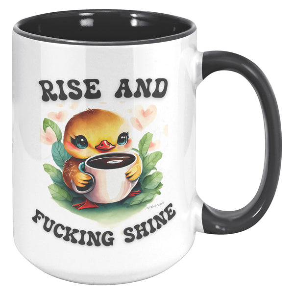 Inappropriate Mugs, Offensive Mugs, Offensive Gifts, Fuck Off Mug, Rise & Fucking Shine Coffee Cup