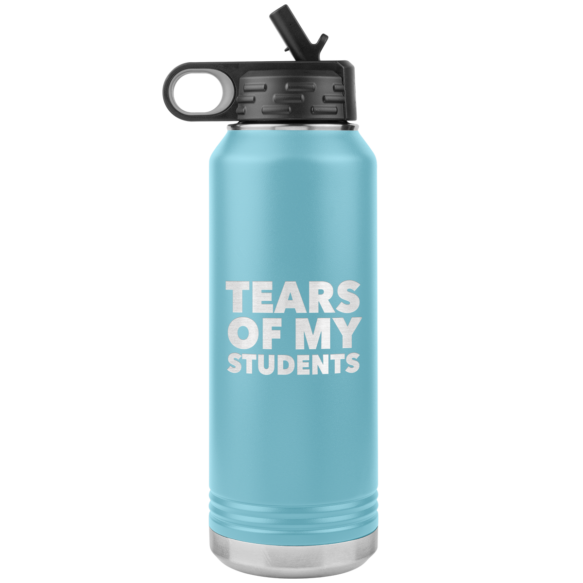Gift Base 'Tears Of My Students' Sportflasche – 600 Ml, Weißmetall, Mit 2 Verschlusskappen (nur Handwäsche)
