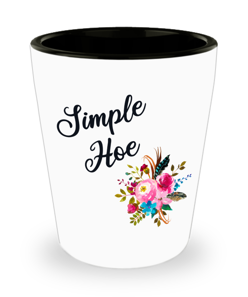 Simple Hoe Funny Floral Shot Glass Rude Gag Gift Idea for Women Crass  Insulting Best Friend Birthday Gifts Insulting Gifts for Her