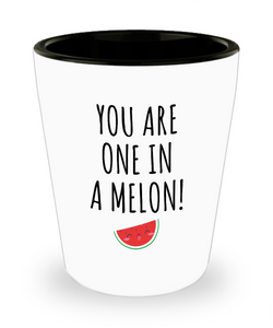 One in a Melon Ceramic Shot Glass Funny Gift