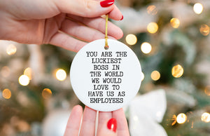 The Perfect Gift for Your 'Lucky' Boss: A Hilarious Boss Ornament