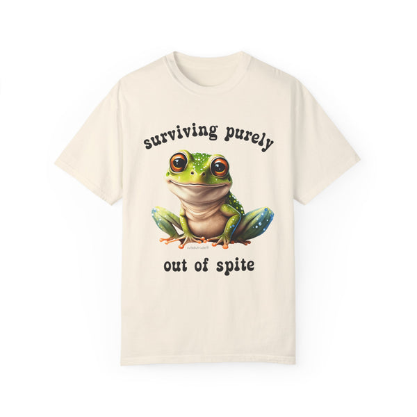 Ironic Shirt, Frog Shirt, Frog T Shirt, Spite Shirt, Dark Humor Shirt, Offensive Shirt, Emo Shirt, Alive Out of Spite, Comfort Colors