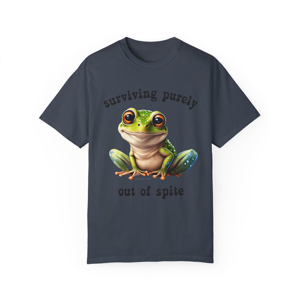 Ironic Shirt, Frog Shirt, Frog T Shirt, Spite Shirt, Dark Humor Shirt, Offensive Shirt, Emo Shirt, Alive Out of Spite, Comfort Colors