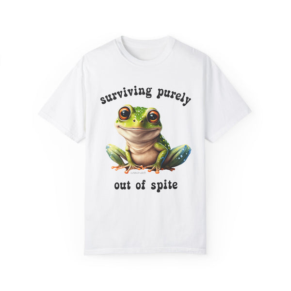 Ironic Shirt, Frog Shirt, Frog T Shirt, Spite Shirt, Dark Humor Shirt, Offensive Shirt, Emo Shirt, Alive Out of Spite, Comfort Colors