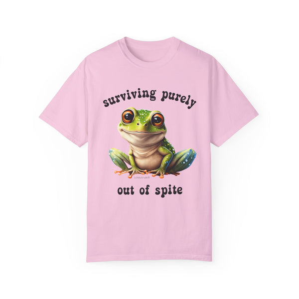 Ironic Shirt, Frog Shirt, Frog T Shirt, Spite Shirt, Dark Humor Shirt, Offensive Shirt, Emo Shirt, Alive Out of Spite, Comfort Colors