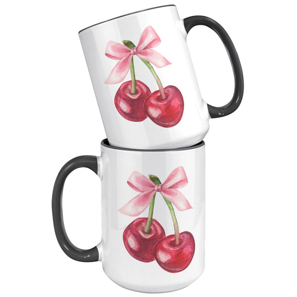 Coquette Mug, Cherry Mug, Bow Mug, Coquette Aesthetic, Coquette Accessories, Coquette Decor