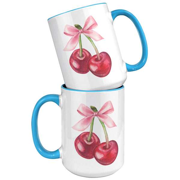 Coquette Mug, Cherry Mug, Bow Mug, Coquette Aesthetic, Coquette Accessories, Coquette Decor