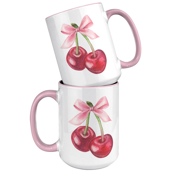 Coquette Mug, Cherry Mug, Bow Mug, Coquette Aesthetic, Coquette Accessories, Coquette Decor