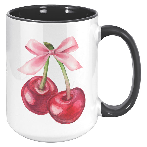 Coquette Mug, Cherry Mug, Bow Mug, Coquette Aesthetic, Coquette Accessories, Coquette Decor