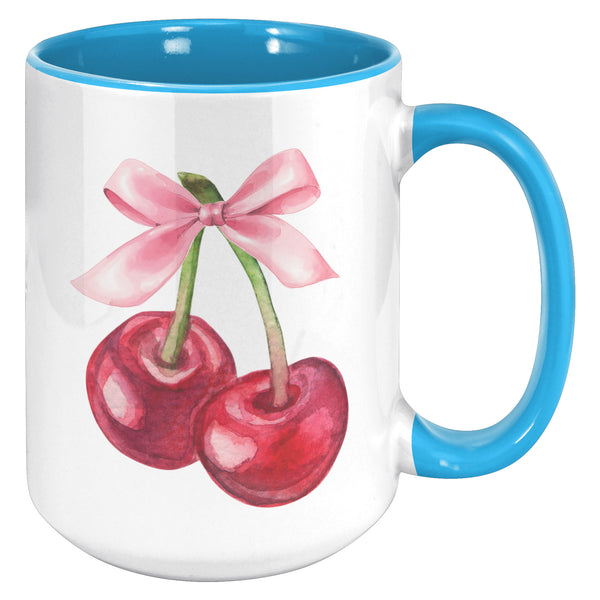 Coquette Mug, Cherry Mug, Bow Mug, Coquette Aesthetic, Coquette Accessories, Coquette Decor