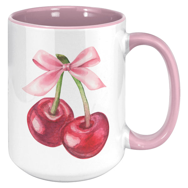 Coquette Mug, Cherry Mug, Bow Mug, Coquette Aesthetic, Coquette Accessories, Coquette Decor