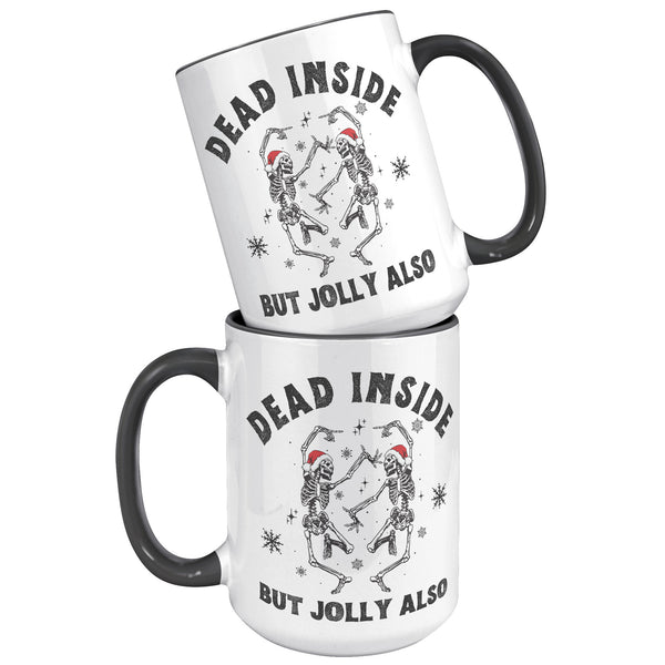 Dead Inside Skeleton Mug, Skeleton Cup, Christmas Skeleton, Dancing Skeleton, Spooky Christmas, Creepy Christmas, Goth Christmas Gifts