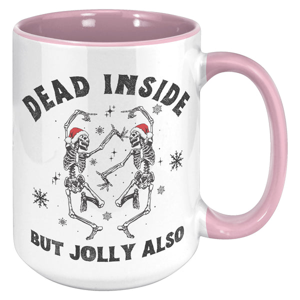 Dead Inside Skeleton Mug, Skeleton Cup, Christmas Skeleton, Dancing Skeleton, Spooky Christmas, Creepy Christmas, Goth Christmas Gifts