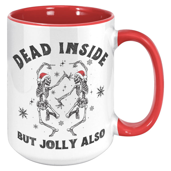 Dead Inside Skeleton Mug, Skeleton Cup, Christmas Skeleton, Dancing Skeleton, Spooky Christmas, Creepy Christmas, Goth Christmas Gifts