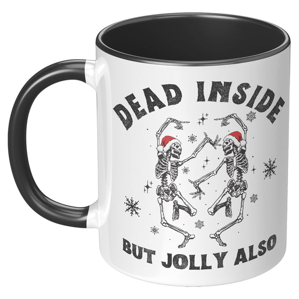 Dead Inside Skeleton Mug, Skeleton Cup, Christmas Skeleton, Dancing Skeleton, Spooky Christmas, Creepy Christmas, Goth Christmas Gifts