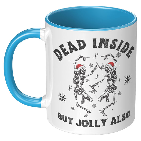 Dead Inside Skeleton Mug, Skeleton Cup, Christmas Skeleton, Dancing Skeleton, Spooky Christmas, Creepy Christmas, Goth Christmas Gifts