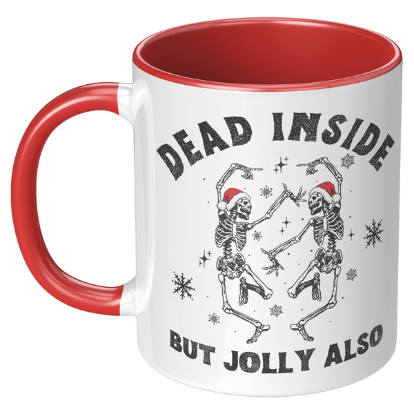 Dead Inside Skeleton Mug, Skeleton Cup, Christmas Skeleton, Dancing Skeleton, Spooky Christmas, Creepy Christmas, Goth Christmas Gifts
