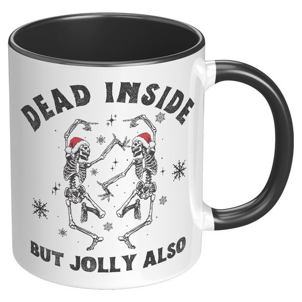 Dead Inside Skeleton Mug, Skeleton Cup, Christmas Skeleton, Dancing Skeleton, Spooky Christmas, Creepy Christmas, Goth Christmas Gifts