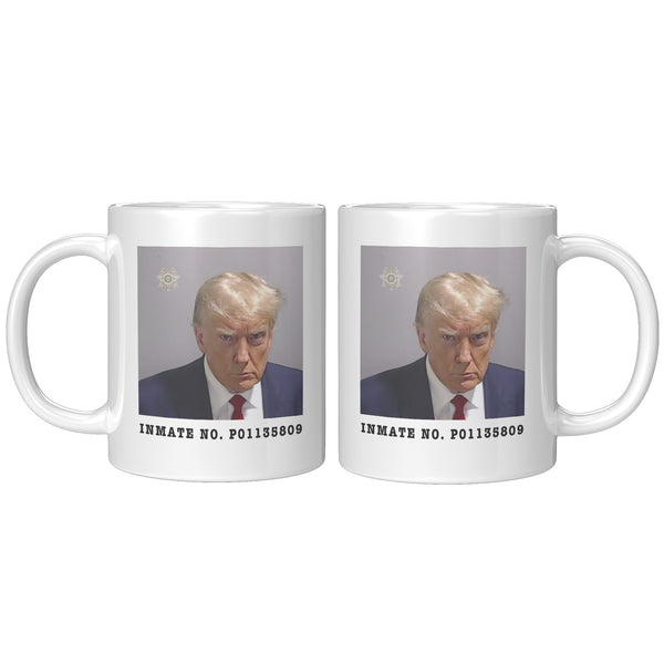 Donald Trump Mugshot Mug Election 2024 Coffee Cup Inmate No. P01135809 Fulton County Jail Georgia