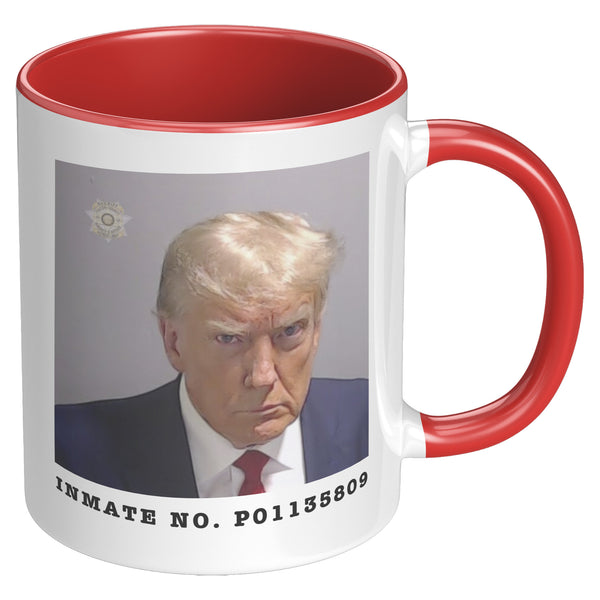 Donald Trump Mugshot Mug Election 2024 Coffee Cup Inmate No. P01135809 Fulton County Jail Georgia