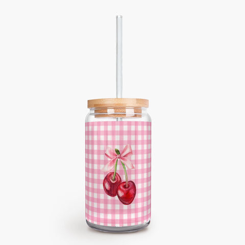 Coquette Aesthetic, Coquette Cup, Coquette Mug, Coquette Accessories, Soft Girl Aesthetic, Coquette Cherries, Can Shaped Glass, Trendy Cup