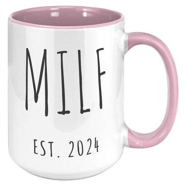 First Time Mom Gift, Postpartum Gift, New Mom Gift, Milf Est 2024 Mug, Push Present, Mother's Day Cup