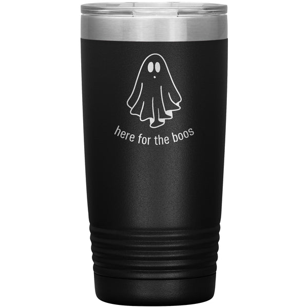 Here for the Boos, Spooky Tumbler, Ghost Tumbler Ghost Mug, Halloween Tumbler, Coffee Cup