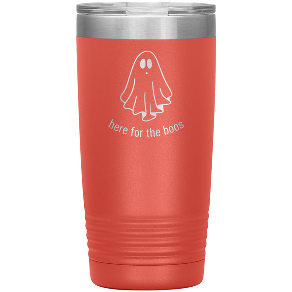 Here for the Boos, Spooky Tumbler, Ghost Tumbler Ghost Mug, Halloween Tumbler, Coffee Cup
