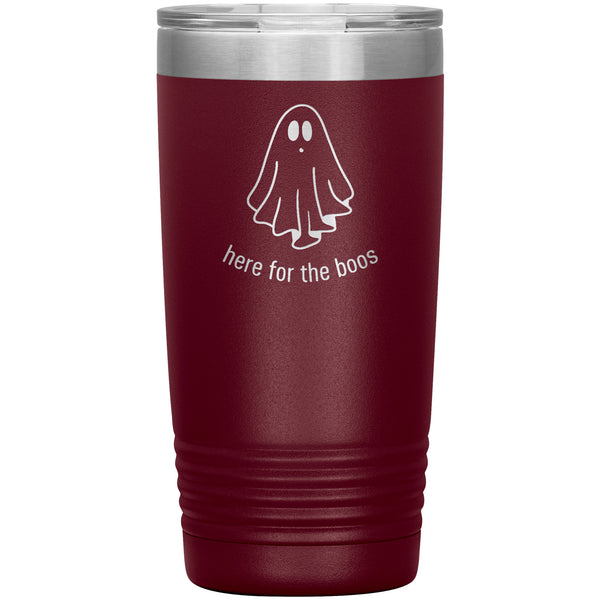 Here for the Boos, Spooky Tumbler, Ghost Tumbler Ghost Mug, Halloween Tumbler, Coffee Cup