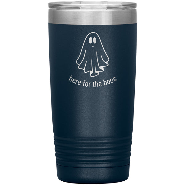 Here for the Boos, Spooky Tumbler, Ghost Tumbler Ghost Mug, Halloween Tumbler, Coffee Cup
