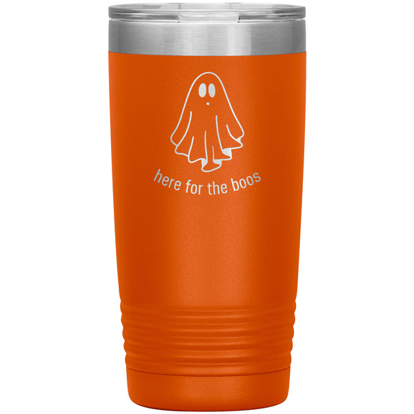 Here for the Boos, Spooky Tumbler, Ghost Tumbler Ghost Mug, Halloween Tumbler, Coffee Cup