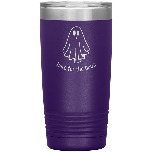Here for the Boos, Spooky Tumbler, Ghost Tumbler Ghost Mug, Halloween Tumbler, Coffee Cup