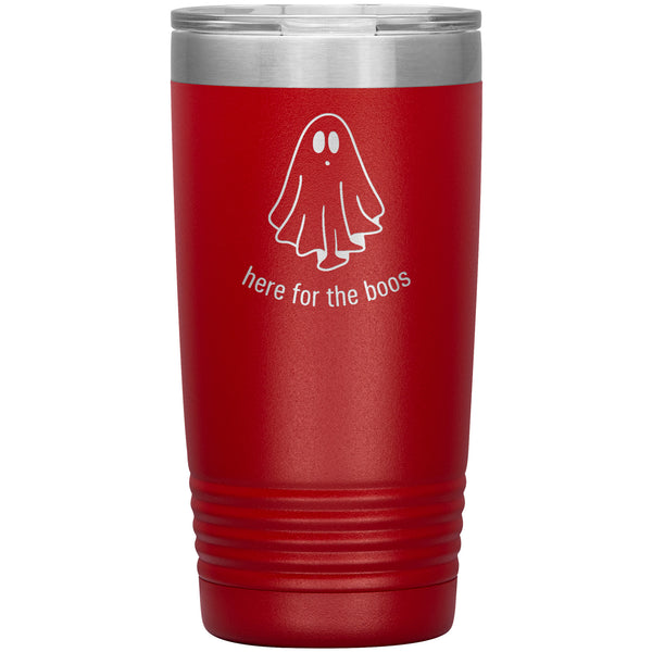 Here for the Boos, Spooky Tumbler, Ghost Tumbler Ghost Mug, Halloween Tumbler, Coffee Cup