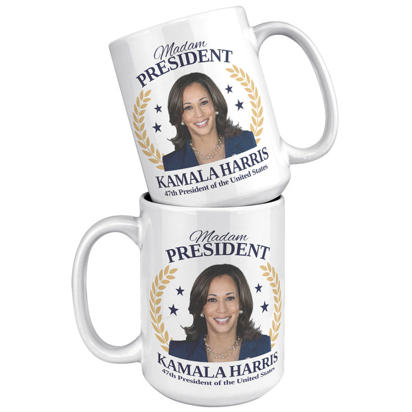 Madam President Mug 47th President Kamala Harris Democrat Election 2024 Coffee Cup