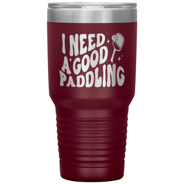 Pickleball Mug Funny Pickleball Tumbler Cute Pickleball Gifts for Pickleball Player Pickleball Paddle Travel Coffee Cup 30oz BPA Free