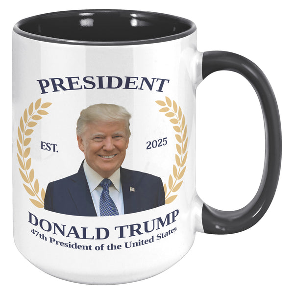 President Donald Trump Won Mug 47th President Republican Election 2024 Coffee Cup Inauguration Day 2025 Souvenir Gift