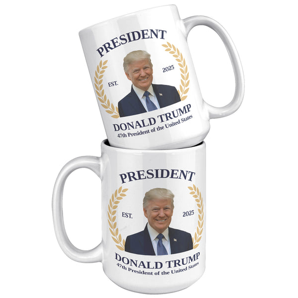 President Donald Trump Won Mug 47th President Republican Election 2024 Coffee Cup Inauguration Day 2025 Souvenir Gift