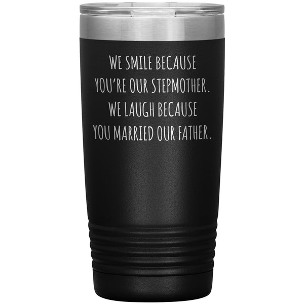 Stepmom Mug Step Mom Gifts Stepmother for Step Mom Present Stepparent Mother's Day Funny Tumbler Insulated Travel Coffee Cup 20oz BPA Free