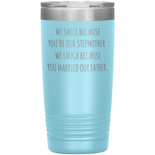 Stepmom Mug Step Mom Gifts Stepmother for Step Mom Present Stepparent Mother's Day Funny Tumbler Insulated Travel Coffee Cup 20oz BPA Free