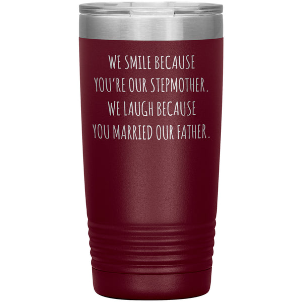 Stepmom Mug Step Mom Gifts Stepmother for Step Mom Present Stepparent Mother's Day Funny Tumbler Insulated Travel Coffee Cup 20oz BPA Free