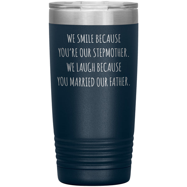 Stepmom Mug Step Mom Gifts Stepmother for Step Mom Present Stepparent Mother's Day Funny Tumbler Insulated Travel Coffee Cup 20oz BPA Free