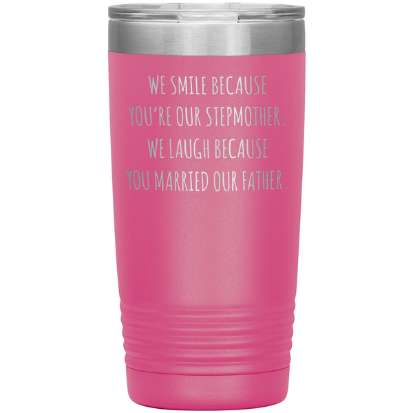 Stepmom Mug Step Mom Gifts Stepmother for Step Mom Present Stepparent Mother's Day Funny Tumbler Insulated Travel Coffee Cup 20oz BPA Free