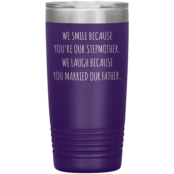 Stepmom Mug Step Mom Gifts Stepmother for Step Mom Present Stepparent Mother's Day Funny Tumbler Insulated Travel Coffee Cup 20oz BPA Free