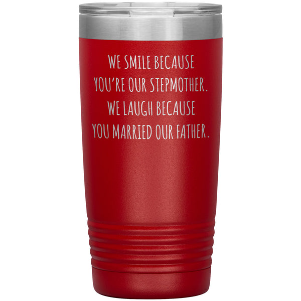 Stepmom Mug Step Mom Gifts Stepmother for Step Mom Present Stepparent Mother's Day Funny Tumbler Insulated Travel Coffee Cup 20oz BPA Free