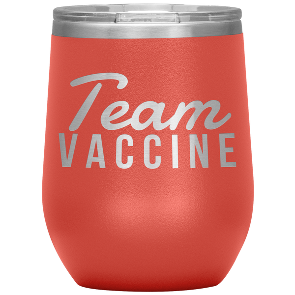 Funny Nurse Tumbler Team Vaccine Stemless Insulated Travel Wine Cup BPA Free 12oz