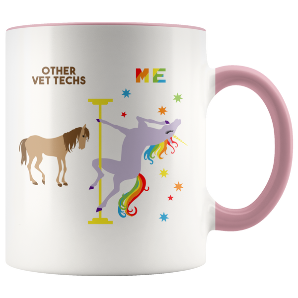 Veterinary Technician Gift for Vet Tech Mug Funny Veterinary Tech Retirement Gift Graduation Gift Idea Coffee Cup Pole Dancing Unicorn
