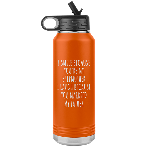 Funny Stepmom Mother's Day Gift Step Mom Water Bottle Insulated Tumbler 32oz BPA Free