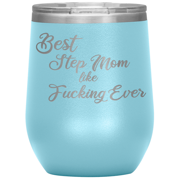 Stepmom Gift for Stepmom Wine Tumbler Stepmother Gifts Stemless Insulated BPA Free 12oz Travel Sippy Cup