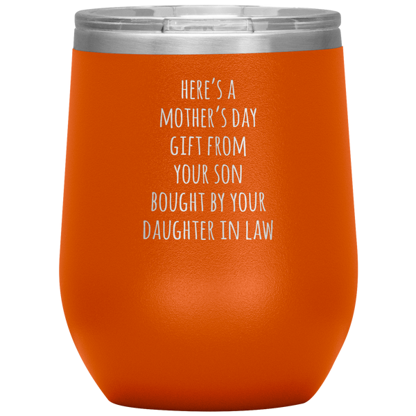 Funny Mother's Day Gift From Son Stemless Insulated Travel Wine Tumbler BPA Free 12oz